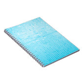Blauwe pastelkeramische tegels, abstract notitieboek (Rechterzijde)