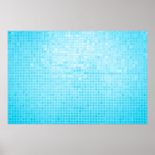 Blauwe pastelkeramische tegels, abstract poster (Voorkant)