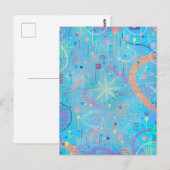 Blauwe Pastels Droom Abstract  Briefkaart (Voorkant / Achterkant)