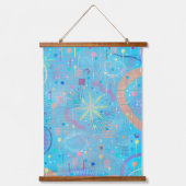 Blauwe Pastels Droom Abstract  Hangend Wandkleed (Voorkant)