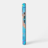 Blauwe Pastels Droom Abstract iPhone 16 Hoesje (Linkerkant)