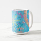 Blauwe Pastels Droom Abstract  Koffiemok (Voorkant rechts)