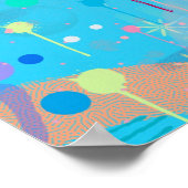 Blauwe Pastels Droom Abstract  Poster (Hoek)
