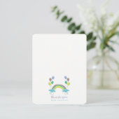Blauwe pastels regenboog en ballonnen jongen Baby  Bedankkaart (Staand voorkant)