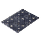 Blauwe patchwork notitieboek (Linkerzijde)