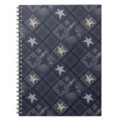 Blauwe patchwork notitieboek (Voorkant)