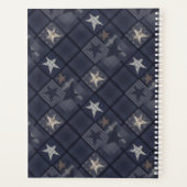 Blauwe patchwork planner (Achterkant)
