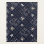 Blauwe patchwork planner (Voorkant)