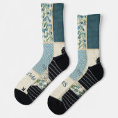 Blauwe Patchwork Soks Sokken (Links)