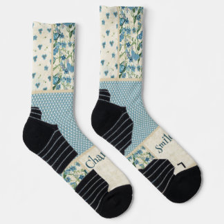 Blauwe Patchwork Soks Sokken