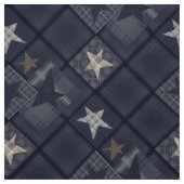 Blauwe patchwork stof (Swatch)