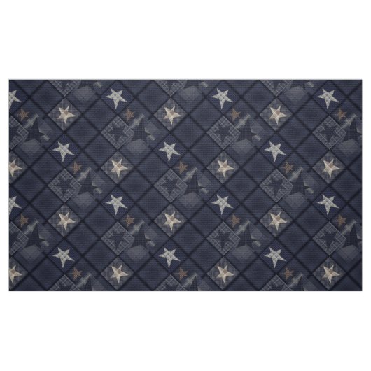 Blauwe patchwork stof (Fat Quarter)