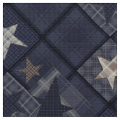 Blauwe patchwork stof (Close Up)
