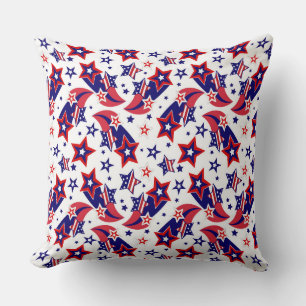 BLAUWE PATRIOTISCHE RODE WITTE BLAUWE STARS KUSSEN
