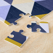 Blauwe Patroonillustratie Fun Challenge for Kids Legpuzzel (Zijkant)