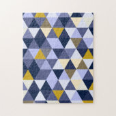 Blauwe Patroonillustratie Fun Challenge for Kids Legpuzzel (Verticaal)