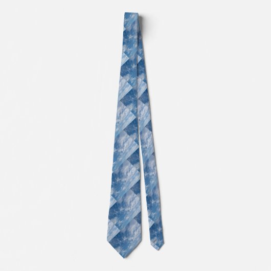 Blauwe Patroonkleuren Stropdas (Voorkant)
