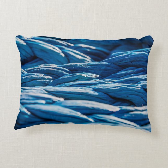 Blauwe paus accent kussen (Achterkant)