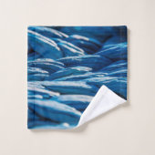 Blauwe paus bad handdoek (Wasdoekje)