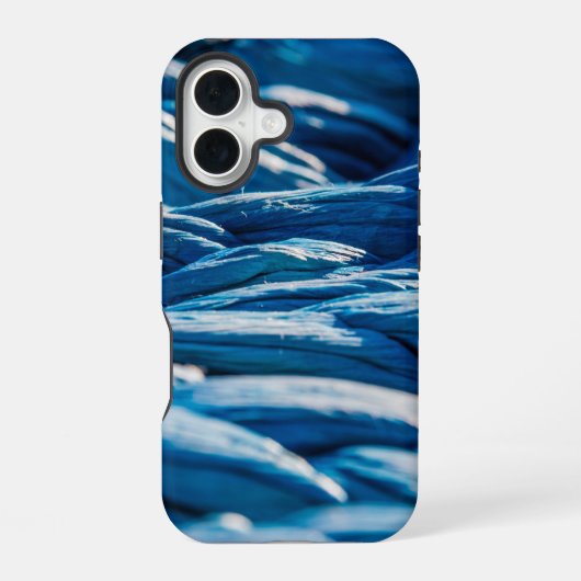 Blauwe paus iPhone 16 hoesje (Achterkant)