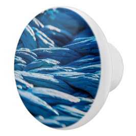 Blauwe paus keramische knop