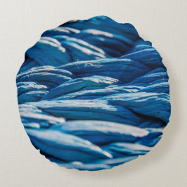 Blauwe paus rond kussen