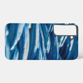 Blauwe paus samsung galaxy hoesje (Achterkant horizontaal)