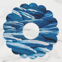 Blauwe paus wijnglaslabel