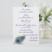 blauwe pauw 3,5 x 5 accomodatie informatiekaartje (Staand voorkant)