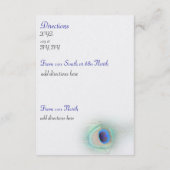 blauwe pauw 3,5 x 5 accomodatie informatiekaartje (Achterkant)