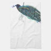 Blauwe Pauw met mooie staartveren Theedoek (Verticaal)