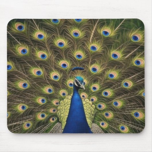 Blauwe Pauw Muismat (Voorkant)