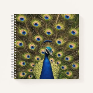 Blauwe Pauw Notitieboek