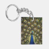 Blauwe Pauw Sleutelhanger (Voorkant Links)
