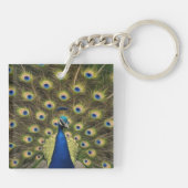 Blauwe Pauw Sleutelhanger (Achterkant)