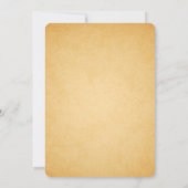 Blauwe Pauw Vintage Trouwdatum Aankondiging (Achterkant)