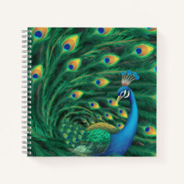 Blauwe Pauw Vogel Notitieboek