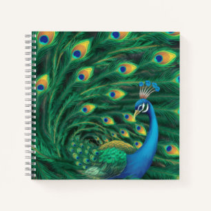 Blauwe Pauw Vogel Notitieboek