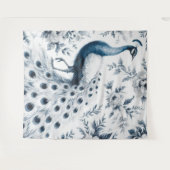 Blauwe pauw  wandkleed (Voorkant (horizontaal))
