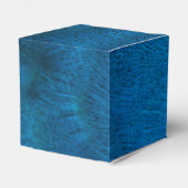 Blauwe pauwenveren bedankdoosjes (Achterkant)