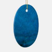 Blauwe pauwenveren keramisch ornament (Rechts)