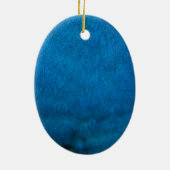 Blauwe pauwenveren keramisch ornament (Achterkant)