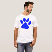 Blauwe pauwprint t-shirt (Voorkant volledig)