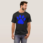 Blauwe pauwprint t-shirt (Voorkant volledig)