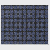Blauwe Pauwveer Cadeaupapier (Vlak)