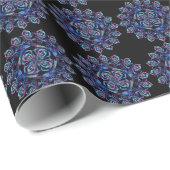 Blauwe Pauwveer Cadeaupapier (Rol Hoek)