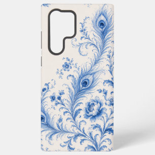 Blauwe Pauwveer Hoesje Samsung Galaxy Hoesje