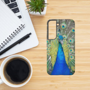 Blauwe Pauwveer Pluimage Samsung Galaxy Hoesje