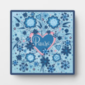 Blauwe Pauze Inspirerend Bloemen  Fotoplaat (Voorkant)