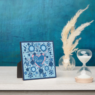 Blauwe Pauze Inspirerend Bloemen Fotoplaat